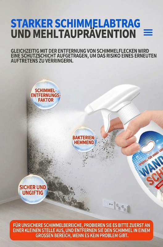 🔥 KAUFEN SIE MEHR, SPAREN SIE MEHR!!📢🧼 Schimmelreinigungsspray für Wandfliesen – Ein schnelles Spray zur Bekämpfung von schwarzen Schimmelflecken in Badezimmern & Küchen ✨