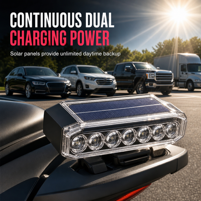 Universelles Solar-LED-Warnlicht für Autos und Motorräder