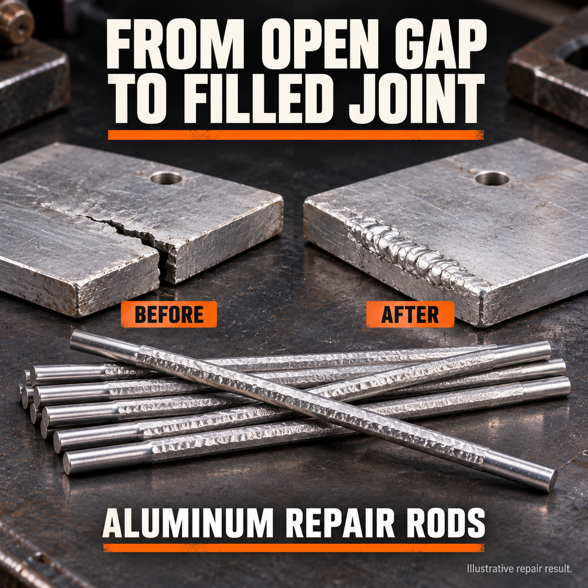 Niedrigtemperatur-Aluminium-Reparaturstäbe für Heimwerker-Schweißarbeiten