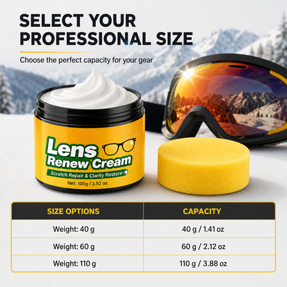 Linsenkratzreparaturcreme-Set mit Schwamm für Brillen, Schutzbrillen, Gesichtsschilde und Helmvisiere