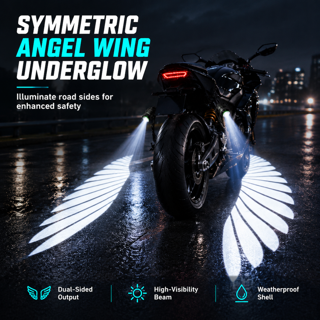 🎄 🏍️ LED-Engelsflügel-Projektoren fürs Motorrad – 2er-Set mit Wow-Effekt! ✨