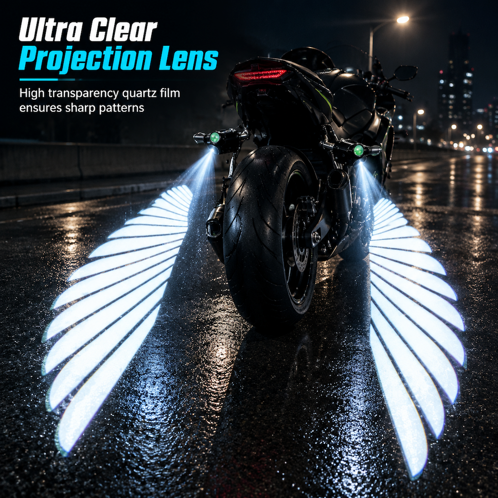 🎄 🏍️ LED-Engelsflügel-Projektoren fürs Motorrad – 2er-Set mit Wow-Effekt! ✨