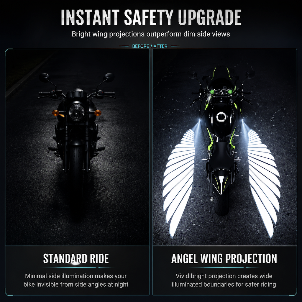 🎄 🏍️ LED-Engelsflügel-Projektoren fürs Motorrad – 2er-Set mit Wow-Effekt! ✨