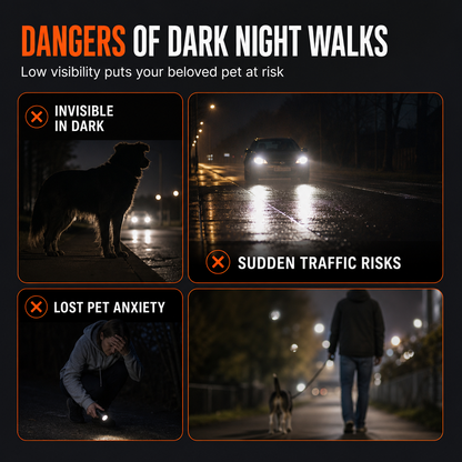 LED-Hundeharness mit Leuchtfunktion für Spaziergänge bei Nacht