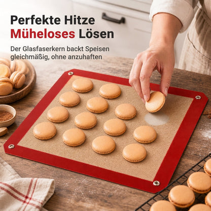 Antihaft-Silikon-Backmatte hitzebeständige Glasfaser-Backfolie für Macarons und Gebäck