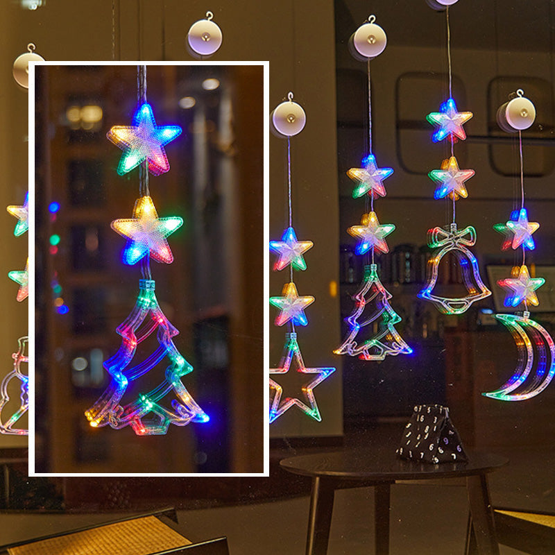 🎄✨Weihnachtliche Fensterleuchten mit Saugnapf – kein Bohren, batteriebetrieben & wiederverwendbar ✨