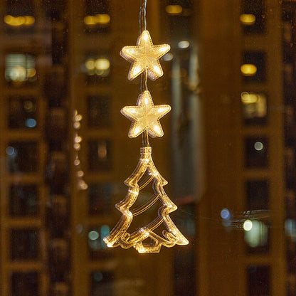 🎄✨Weihnachtliche Fensterleuchten mit Saugnapf – kein Bohren, batteriebetrieben & wiederverwendbar ✨