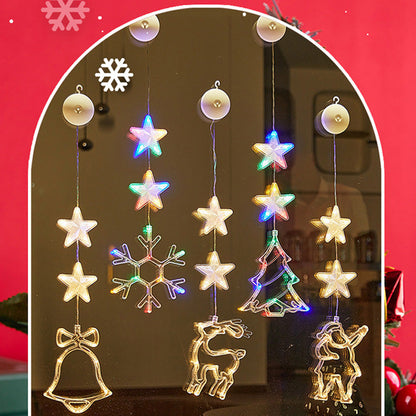 🎄✨Weihnachtliche Fensterleuchten mit Saugnapf – kein Bohren, batteriebetrieben & wiederverwendbar ✨