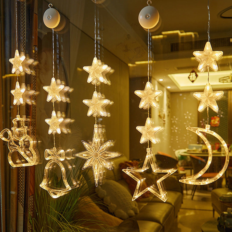 🎄✨Weihnachtliche Fensterleuchten mit Saugnapf – kein Bohren, batteriebetrieben & wiederverwendbar ✨