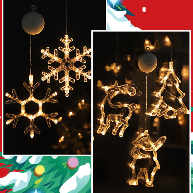 🎄✨Weihnachtliche Fensterleuchten mit Saugnapf – kein Bohren, batteriebetrieben & wiederverwendbar ✨