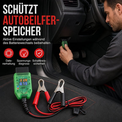 ⚡ 🔋 OBDII 12V bilminnesbevarare med spänningsindikator