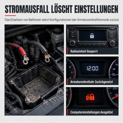 ⚡ 🔋 OBDII 12V bilminnesbevarare med spänningsindikator
