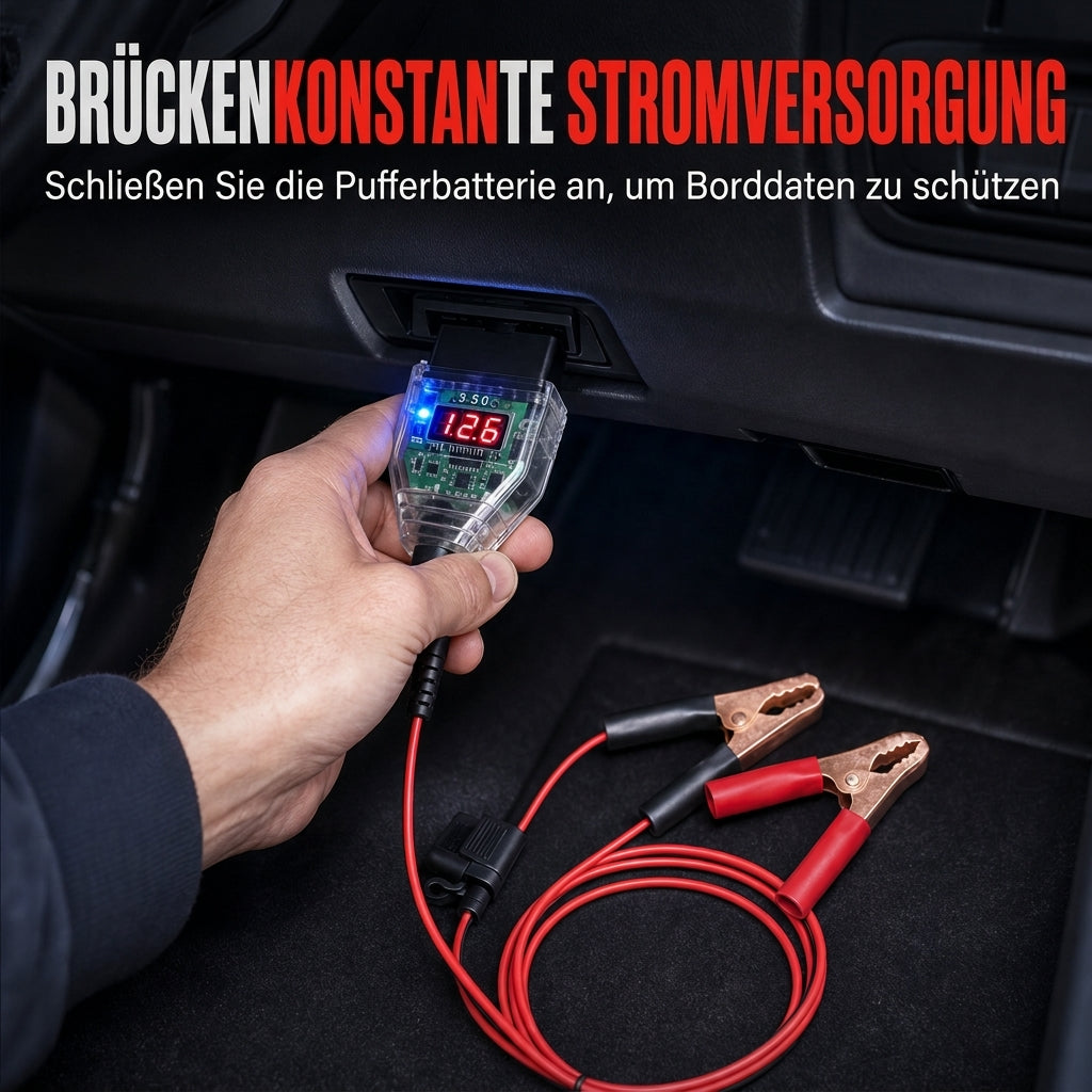 ⚡ 🔋 OBDII 12V bilminnesbevarare med spänningsindikator