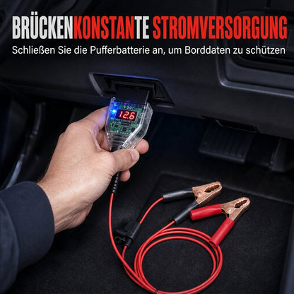 ⚡ 🔋 OBDII 12V bilminnesbevarare med spänningsindikator