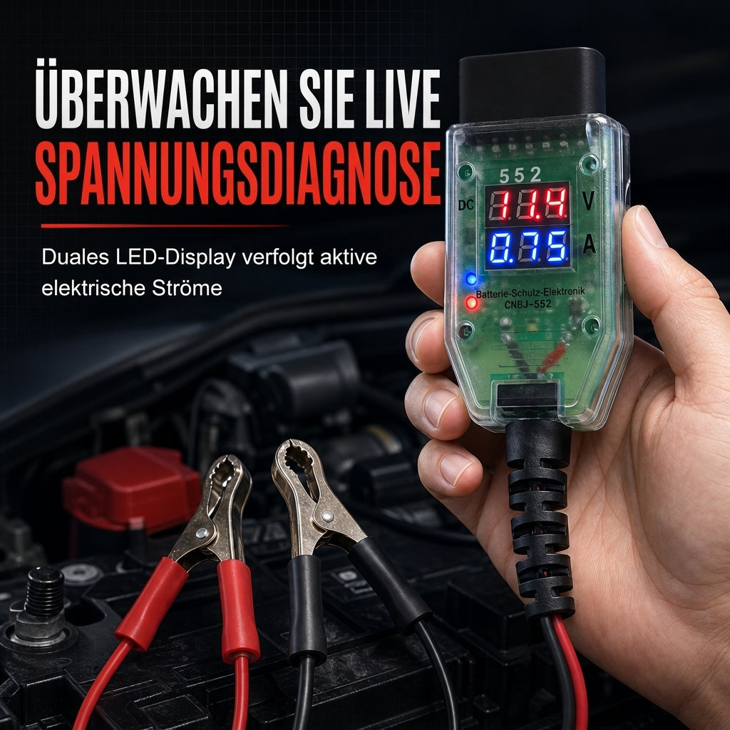 ⚡ 🔋 OBDII 12V bilminnesbevarare med spänningsindikator