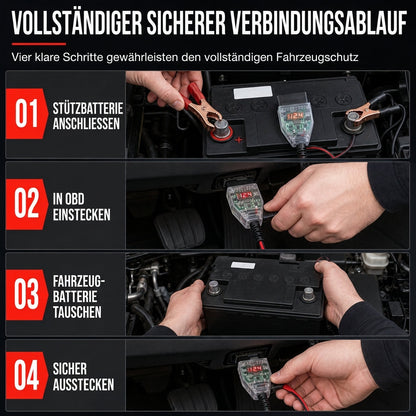 ⚡ 🔋 OBDII 12V bilminnesbevarare med spänningsindikator