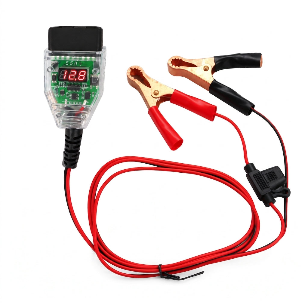 ⚡ 🔋 OBDII 12V bilminnesbevarare med spänningsindikator