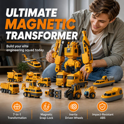 🎄🎁Magnetisches, umbaubares Konstruktions-Spielzeugauto