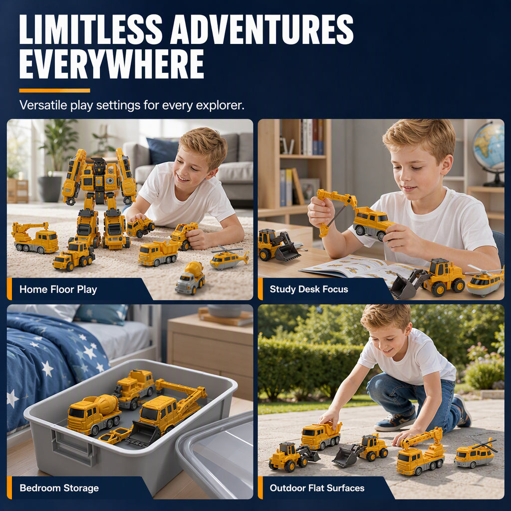 🎄🎁Magnetisches, umbaubares Konstruktions-Spielzeugauto