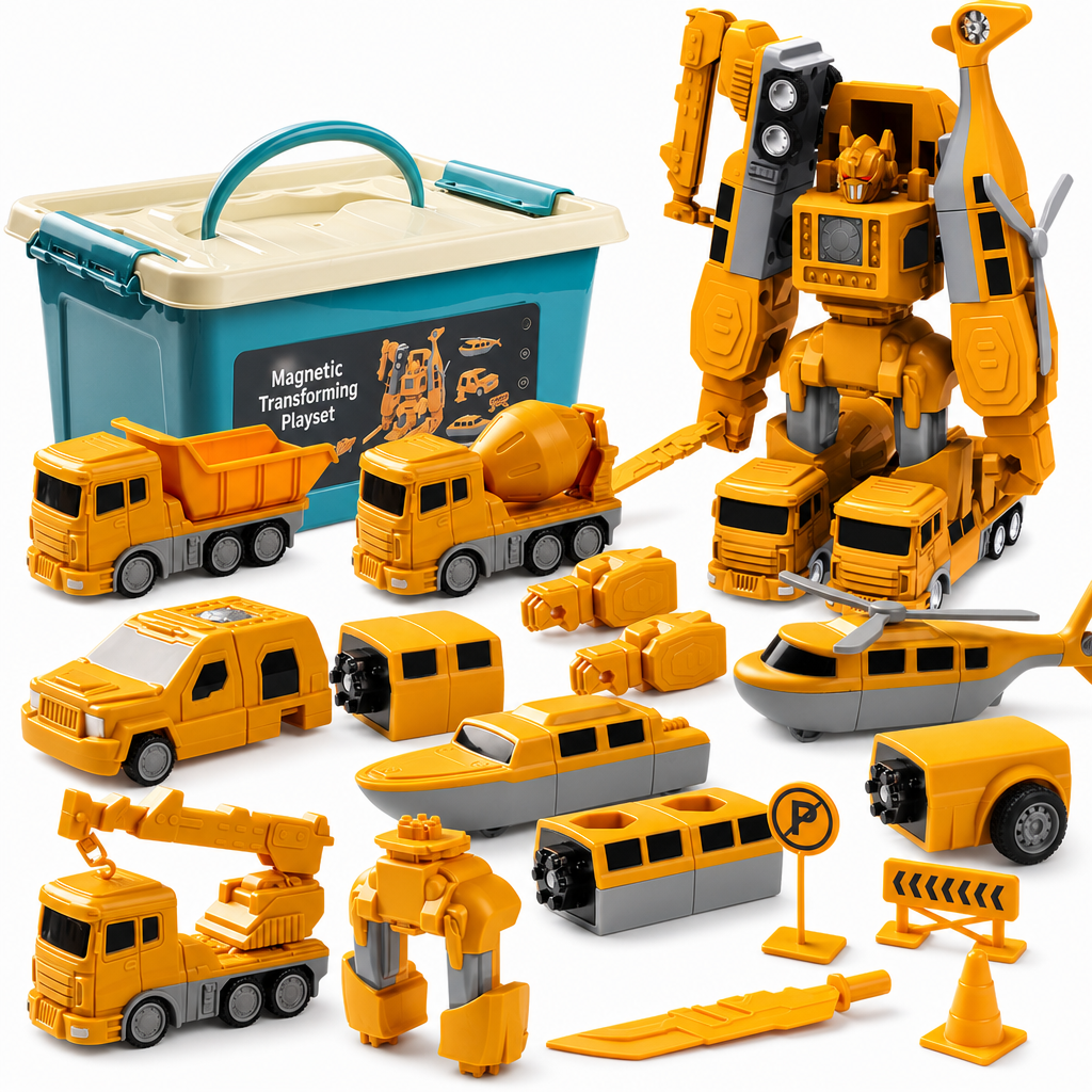 🎄🎁Magnetisches, umbaubares Konstruktions-Spielzeugauto