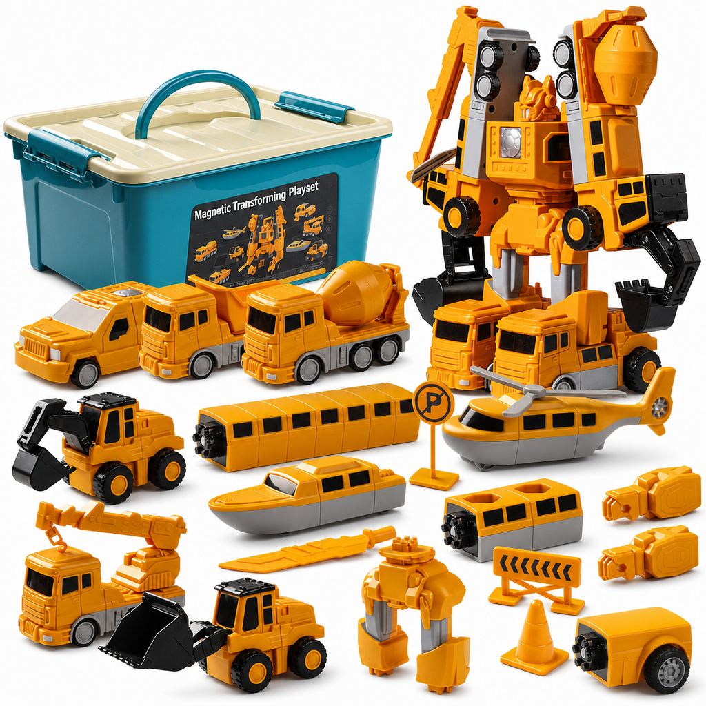 🎄🎁Magnetisches, umbaubares Konstruktions-Spielzeugauto