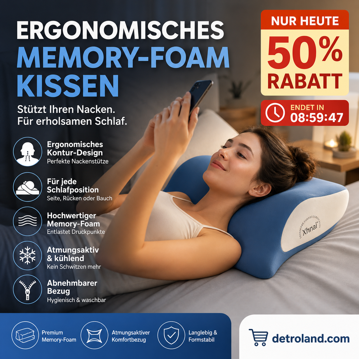 Multifunktionales ergonomisches Memory-Foam-Kissen🧘