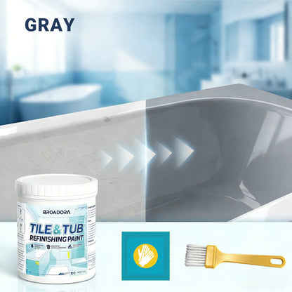 Alte Fliesen? Vergilbtes Waschbecken? – Weiße Fliesen-Renovierungsfarbe – wasserdicht & fleckenblockierend – DIY-Beschichtung für Fliesen, Waschbecken & Toiletten – einfach streichen & wie neu ✨